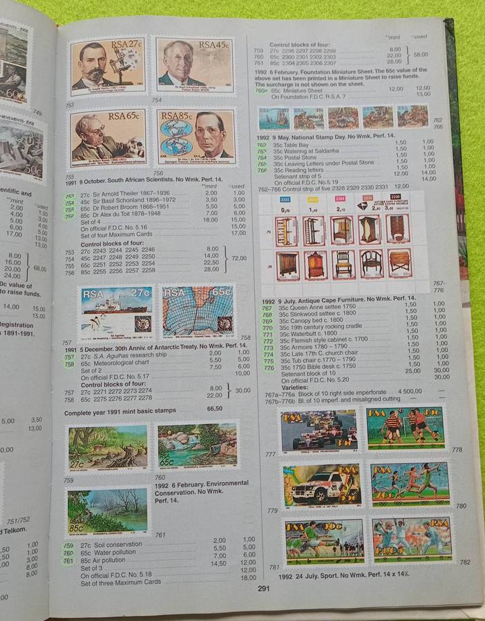 SOUTH AFRICA COLOUR CATALOGUE 2001. ALL PAGES STILL INTACT. VERY USEFUL CATALOGUE.