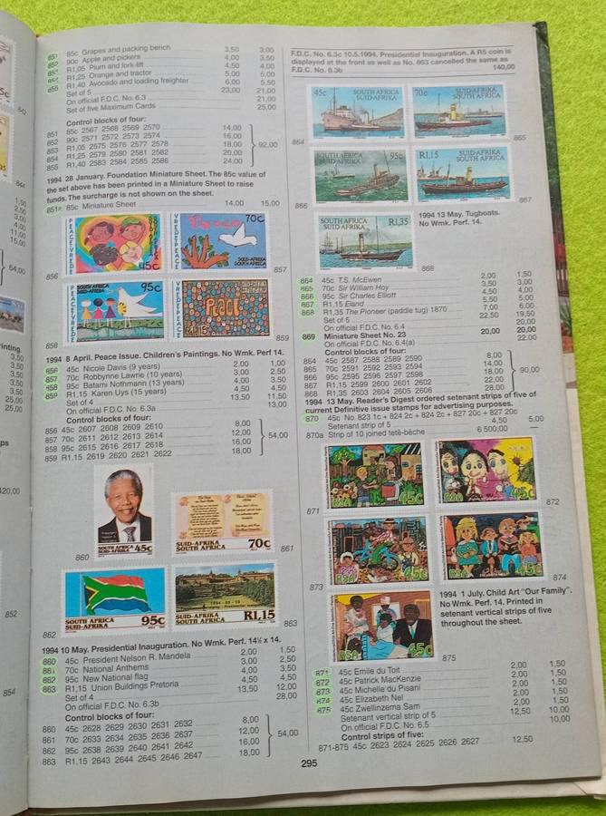 SOUTH AFRICA COLOUR CATALOGUE 2001. ALL PAGES STILL INTACT. VERY USEFUL CATALOGUE.