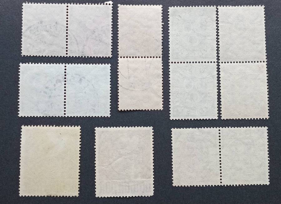 Germany 1951 Selectiom of Numerical and Post Horn stamps in pairs and singles. CV R1000+