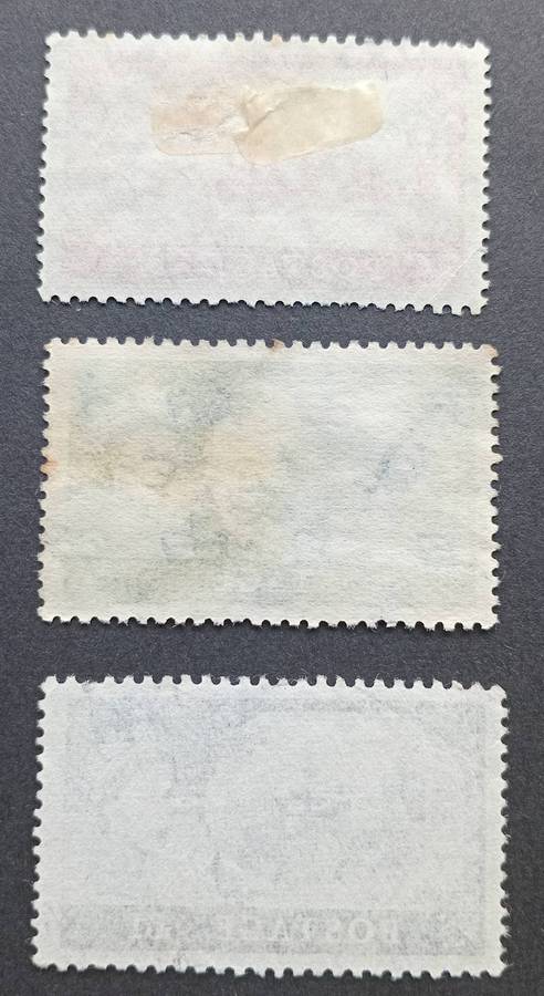 GREAT BRITAIN 1959 CASTLES SG596a-598a Watermark 179 MULTIPLE CROWNS FVU