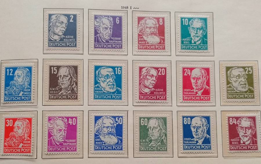 GERMANY DDR DEMOCRATIC REPUBLIC 1953 SCOTT 122-136 PERSONALITIES PERFECT MNH CV R4000+