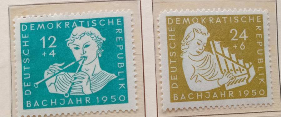 GDR 1950 Johann Sebastian Bach Mint ** MNH MiNr #256 - 259 CV R800