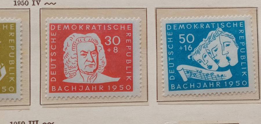 GDR 1950 Johann Sebastian Bach Mint ** MNH MiNr #256 - 259 CV R800
