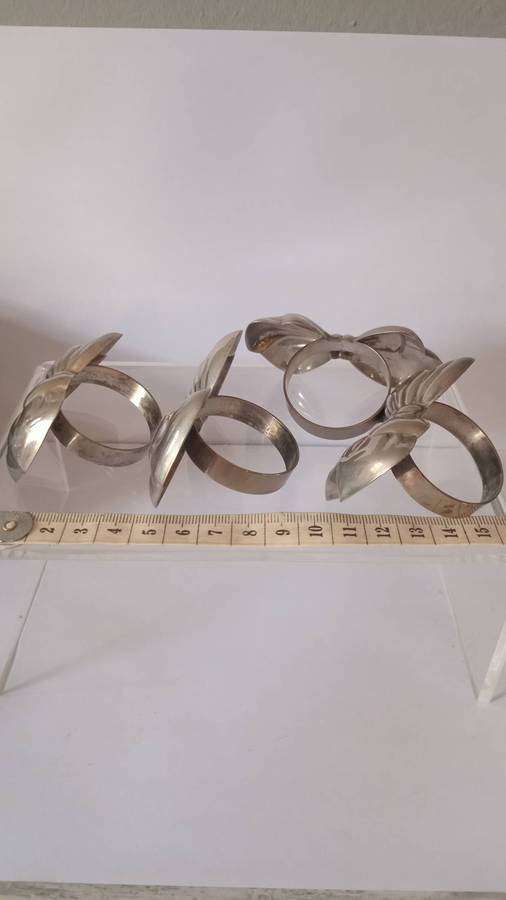 Vintage 4x Stylish Bow SERVIETTE HOLDERS
