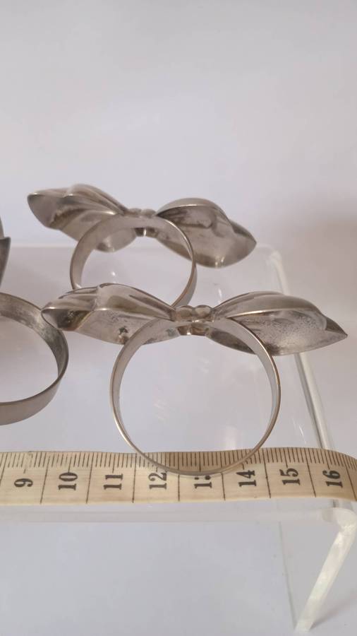 Vintage 4x Stylish Bow SERVIETTE HOLDERS