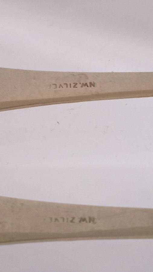 Vintage 1970 Marked NW Zilver 2x Teaspoons 11cm L