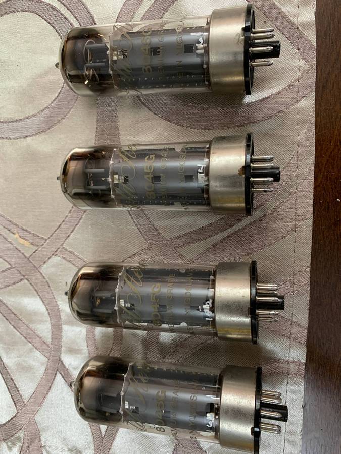 LUXMAN 8045G Vacuum Tube 4 set Made in Yugoslavia gold aero