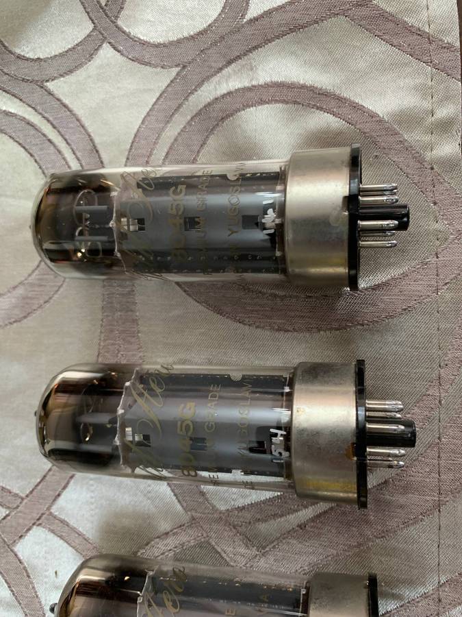 LUXMAN 8045G Vacuum Tube 4 set Made in Yugoslavia gold aero