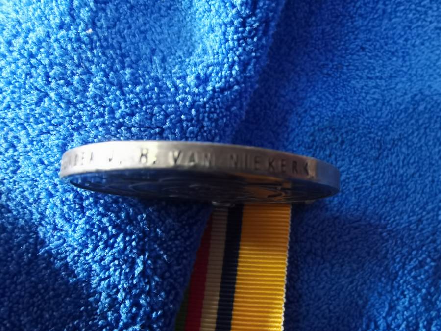 ## Anglo-Boere Oorlog/War Medal (ABO) to Burger J.H. Van Niekerk ##