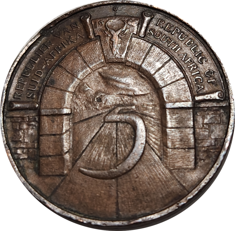 5 (FIVE) YEAR (x2) -  Republic of South Africa -  Commemoration Medallion - Johannesburg -Lovely RED