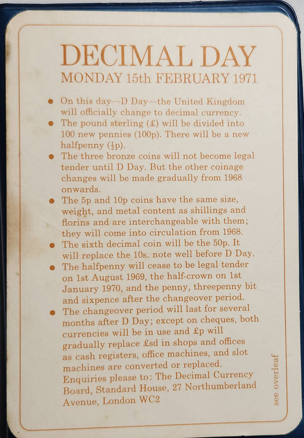 1971 BRITAIN'S FIRST DECIMAL COINS in Folder - Brilliant UNC/PL