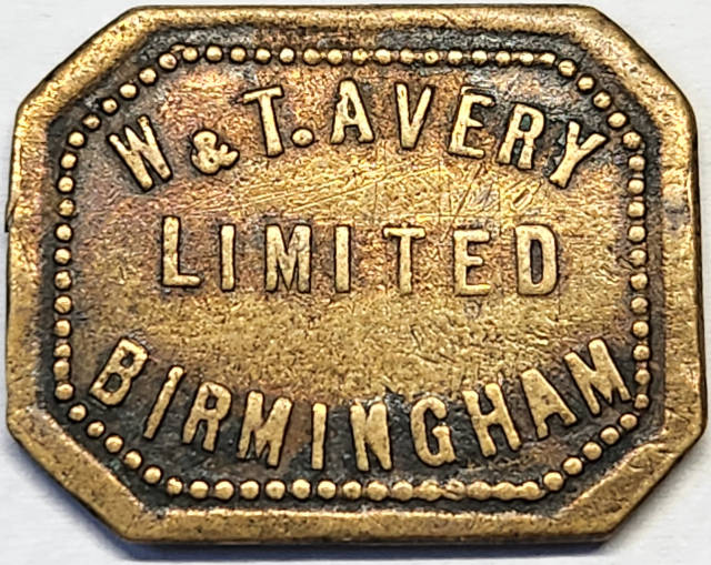 3j - 1847 to 1911 -  Apothecary Weight Tokens - W & T Avery Ltd of Birmingham