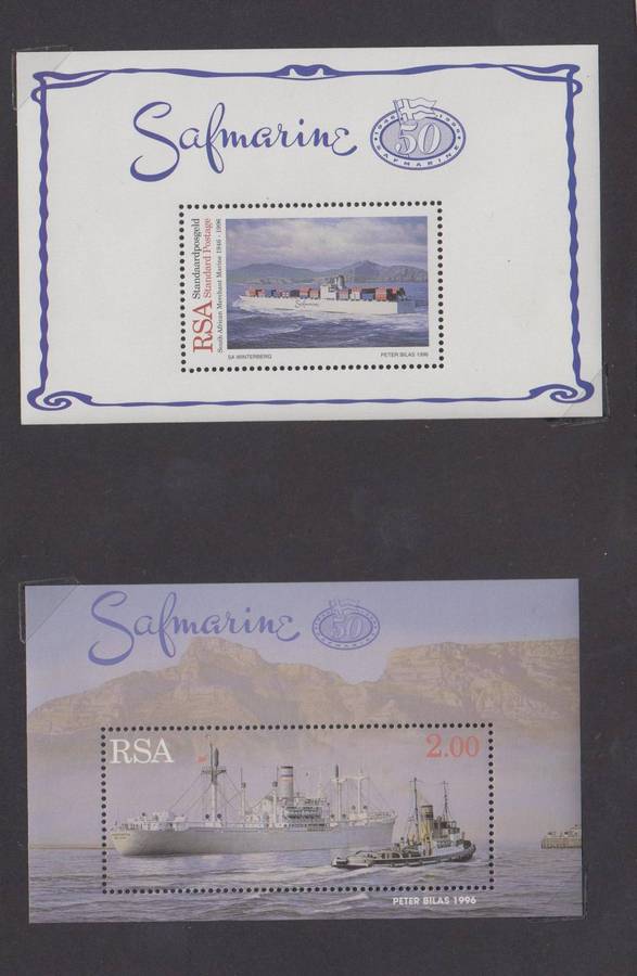 RSA - 1996 -50th Ann. Safmarine - 2x MS MNH (SACC 972 and SACC 973)