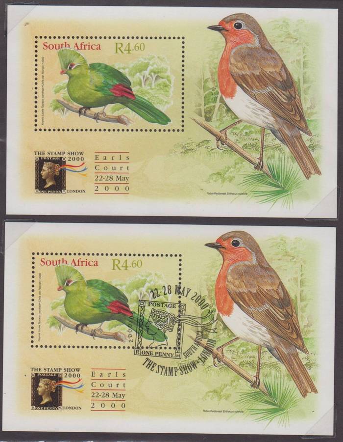 RSA - 2000 -London Stamp Show - MNH  + CTO Miniature Sheets (SACC 1254)