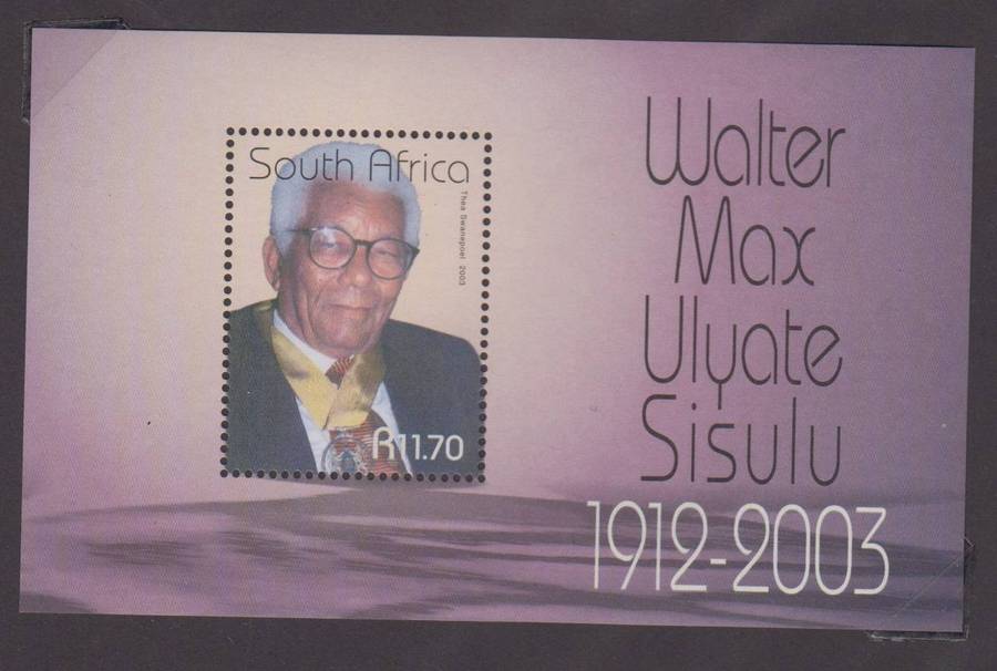 RSA - 2003 - Walter Sisulu - Miniature Sheet MNH - SACC 1567
