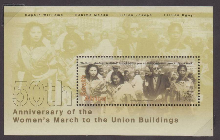 RSA - 2006 - Womans March - MNH Miniature sheet - SACC 1782
