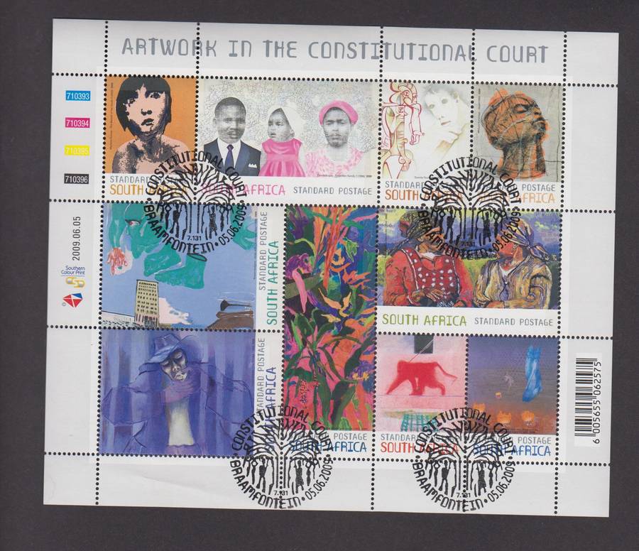 RSA - Artwork in the Constitutional Court CTO Sheetlet - SACC 1946-1954