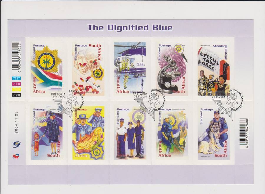 RSA - The Dignified Blue CTO Sheetlet MNH - SACC 1681-1691
