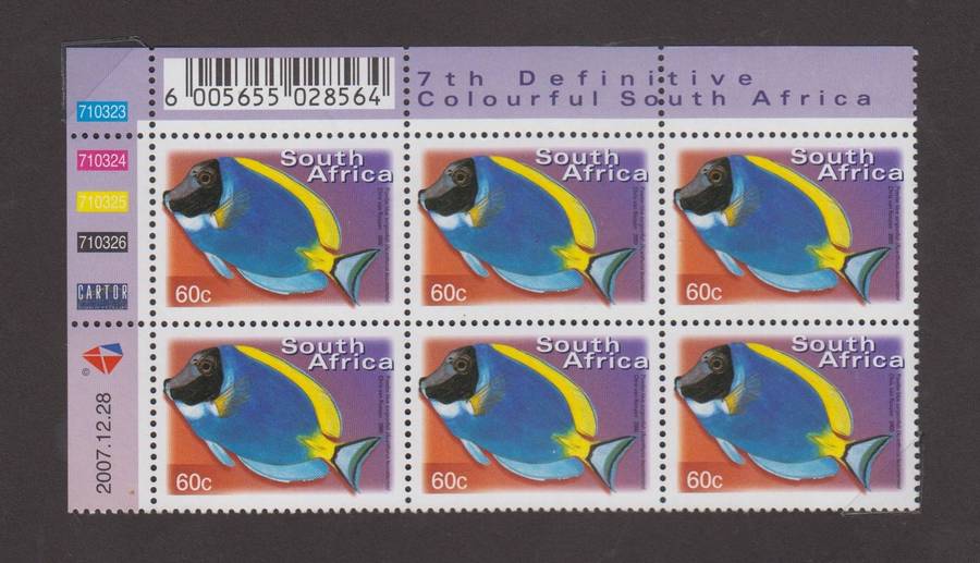 RSA - 7th Definitive 60c - Reprint 2007/12/28 - Control block - SACC 1299a