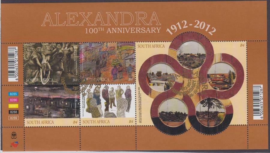 RSA - 2012 - Alexandra 100th Anniversary - MNH CTO Sheetlet (SACC 2231)