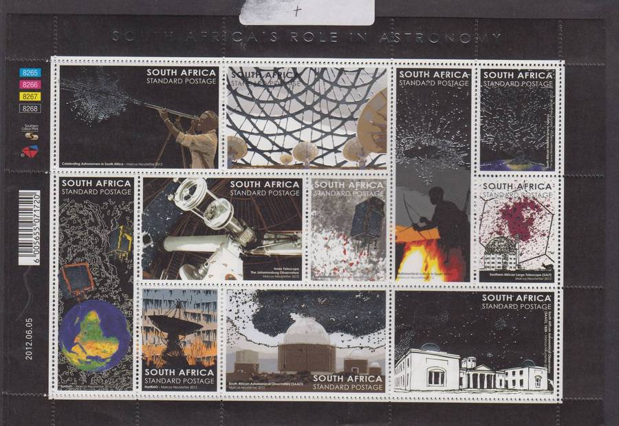 RSA - 2012 - Astronomy in SA - MNH Sheetlet (SACC 2224)