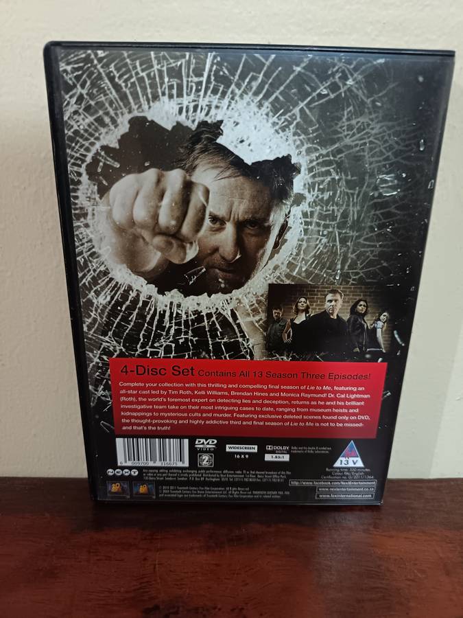 Lie To Me Season 3 Boxset on DVD