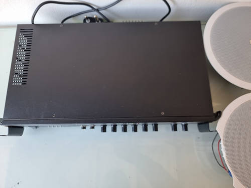 Hybrid PA100M Amplifier 100V Line 60W RMS 2 ZONE with MP3 Player - Comes with 4 Ceiling Speakers