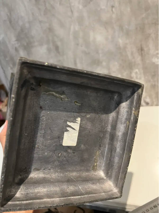 LARGE 47 cm pewter and brass vintage highly detailed vase solid vase !!!