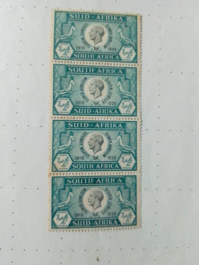 South Africa 1/2d stamps block of 4