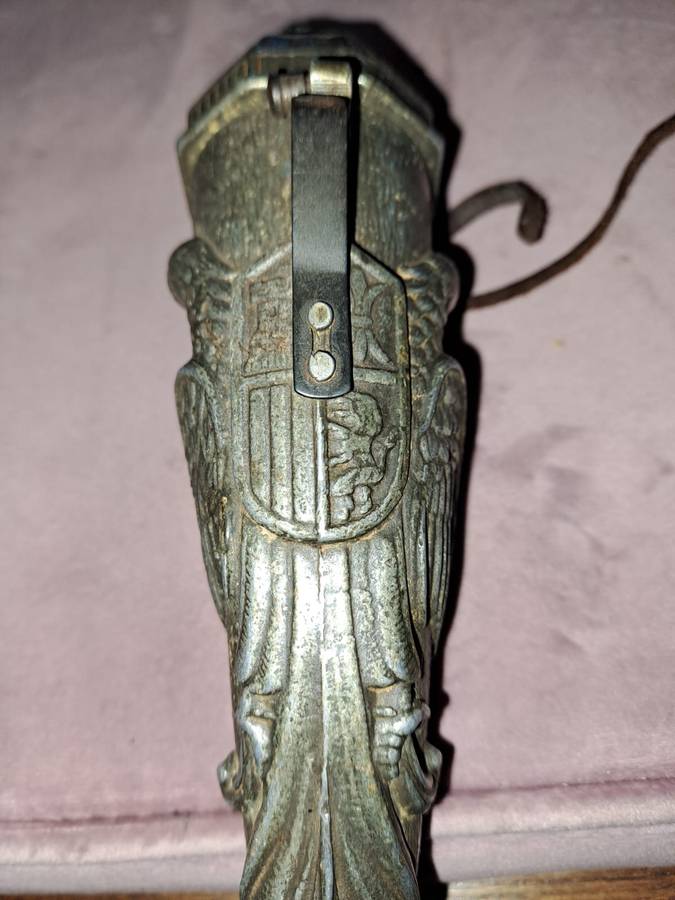 Decorative Military black powder flask