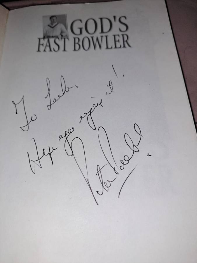 GOD`S Fast Bowler, 232 pages, signed by Peter Pollock