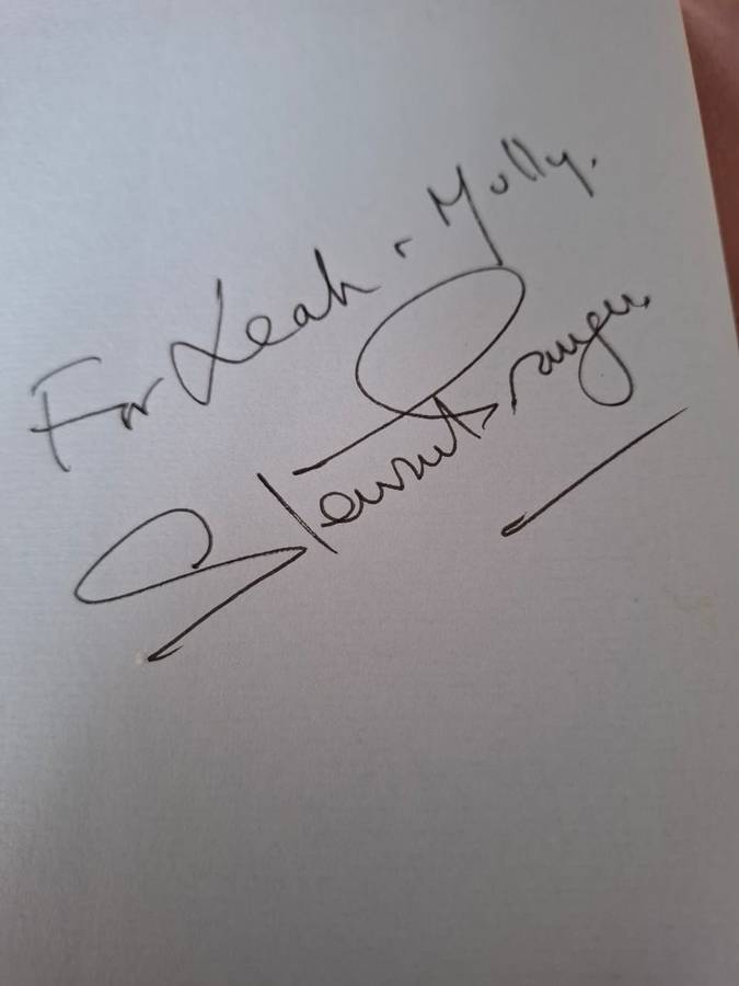 Stewart Granger, actor autobiography, signed, 416 pages (plus card with photo)