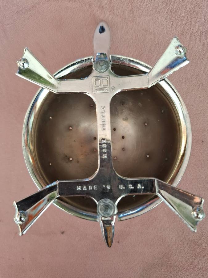 "Mock Turtle" Chrome toothpick/appetizer holder by Irwinware