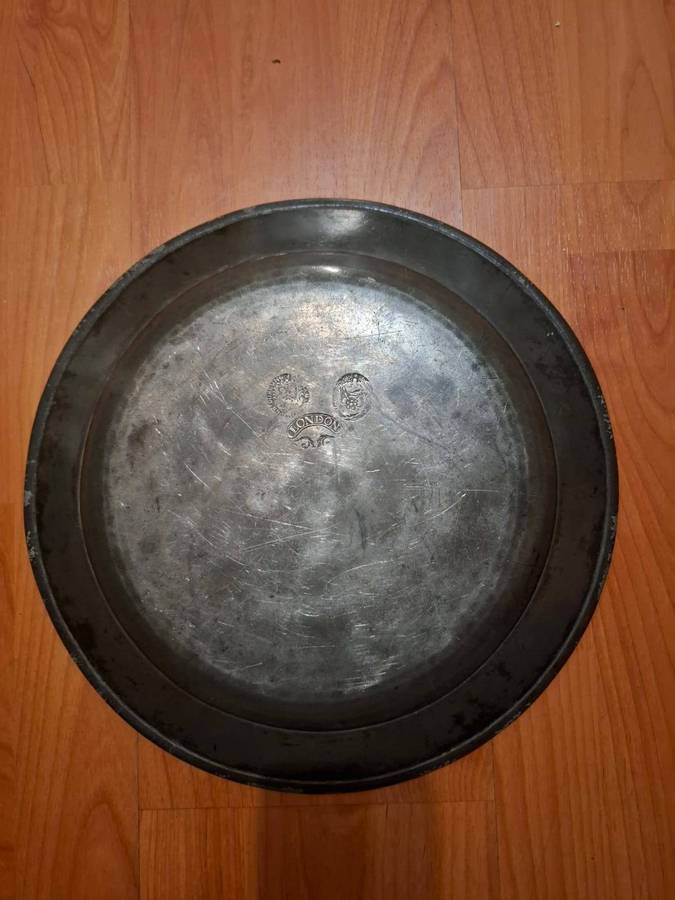 Antique Pewter dish, circa 1760/65 with markings