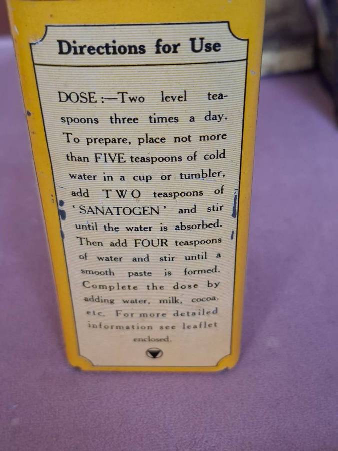 3 x Antique tins, Mazawattee Tea tin, State Express 555 cigarette tin, Sanatogen tin