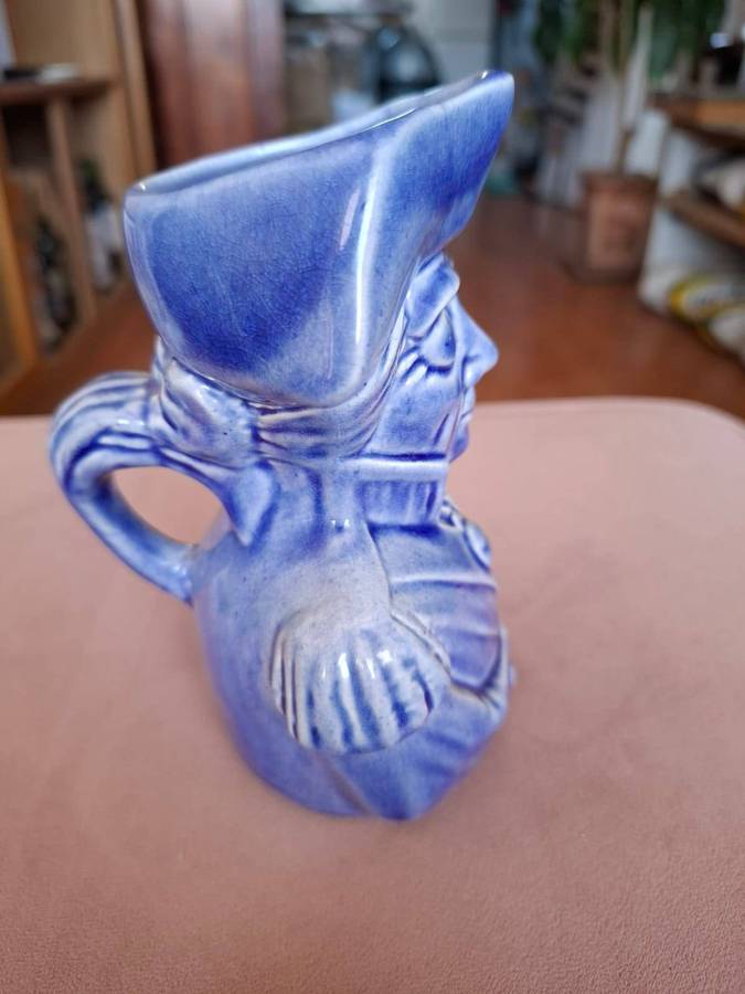 Salt glazed Toby Jug of Lord Nelson, re 1900`s