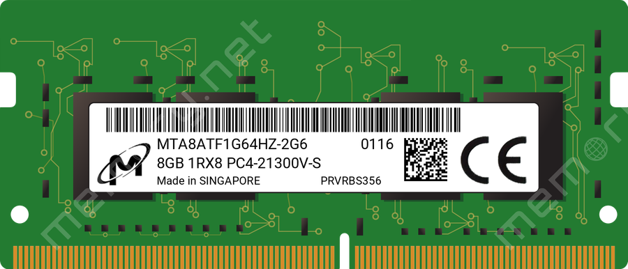MICRON 8GB DDR4 RAM 2666MHz Memory Module for Laptops
