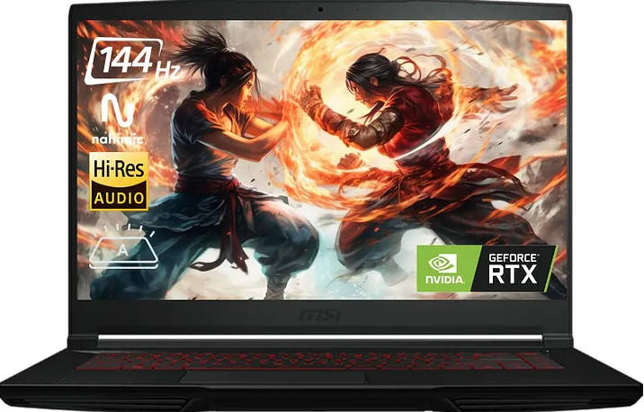 MSI GF63 THIN 9RCX 15.6" Gaming Laptop, Intel Core i7-9750H, NVIDIA GeForce GTX 1650 Ti 4GB Graphics