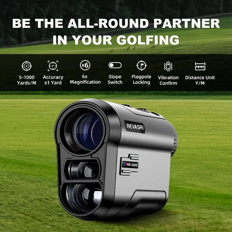 Golf Rangefinder with Flag Vibration and Slope Compensation 6x Magnification Monocular 5-1000 meters