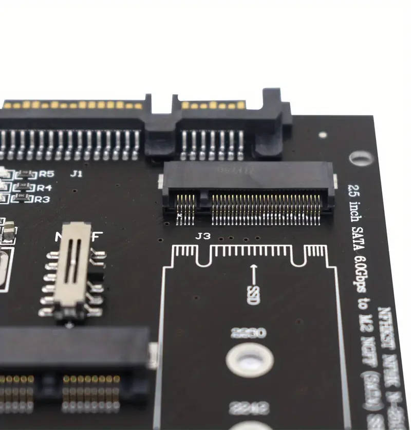 M.2 NGFF SSD or mSATA SSD to SATA III 7+15 Pin Adapter 2 in 1 Converter Card