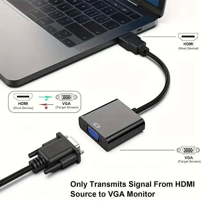 HDMI to VGA Adapter Converter 1080P - HDMI Male to VGA Female Adapter