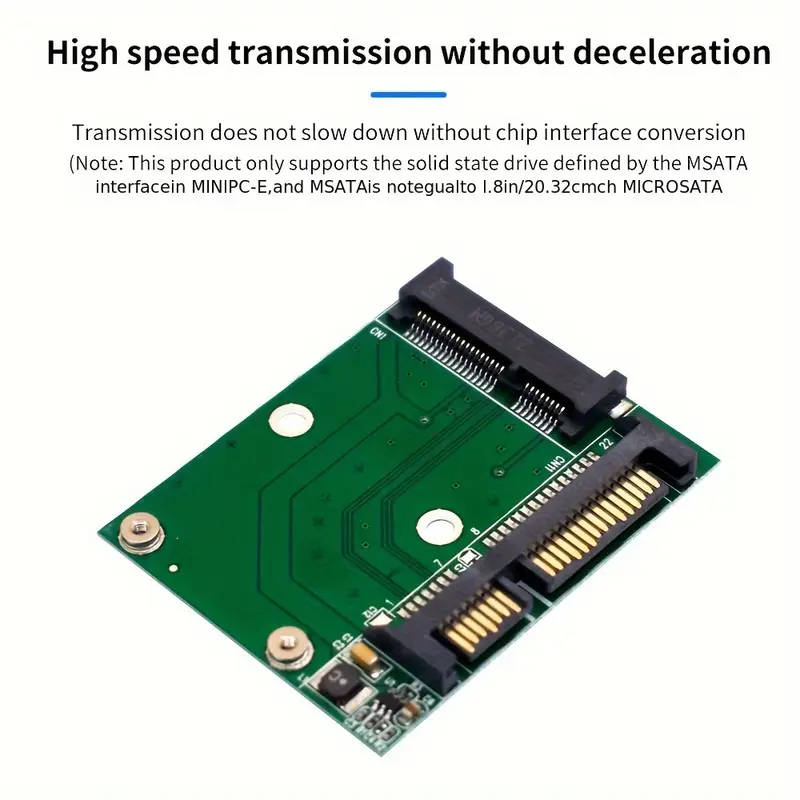 mSATA SSD to SATA Converter Card, MSATA to 22pin SATA Adapter
