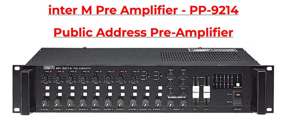 interM Pre Amplifier - PP-9214 - Public Address Pre-Amplifier