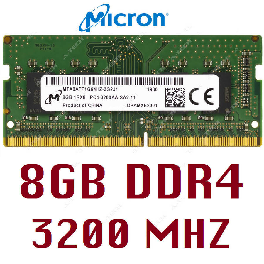 MICRON 8GB DDR4 RAM 3200MHz Memory Module for Laptops