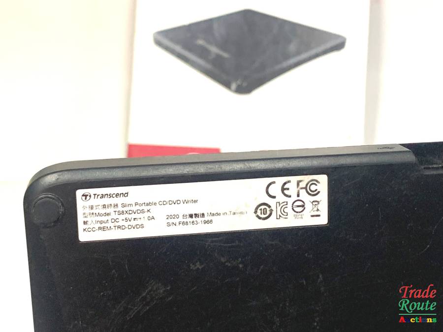 Transcend 8X Slim Portable DVD Writer Optical Drive (TS8XDVDS-K)