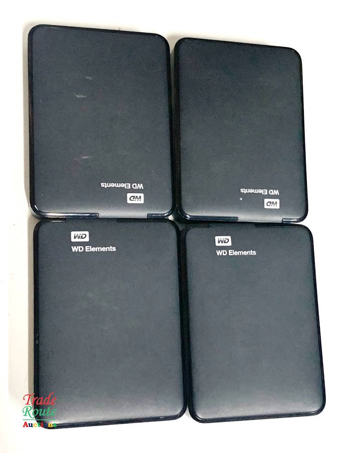 4 x WD Elements External Hard Drive - Faulty Salvage stock for Spares 1 bid wins all 4