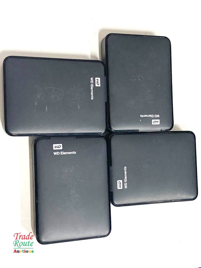 4 x WD Elements External Hard Drive - Faulty Salvage stock for Spares 1 bid wins all 4