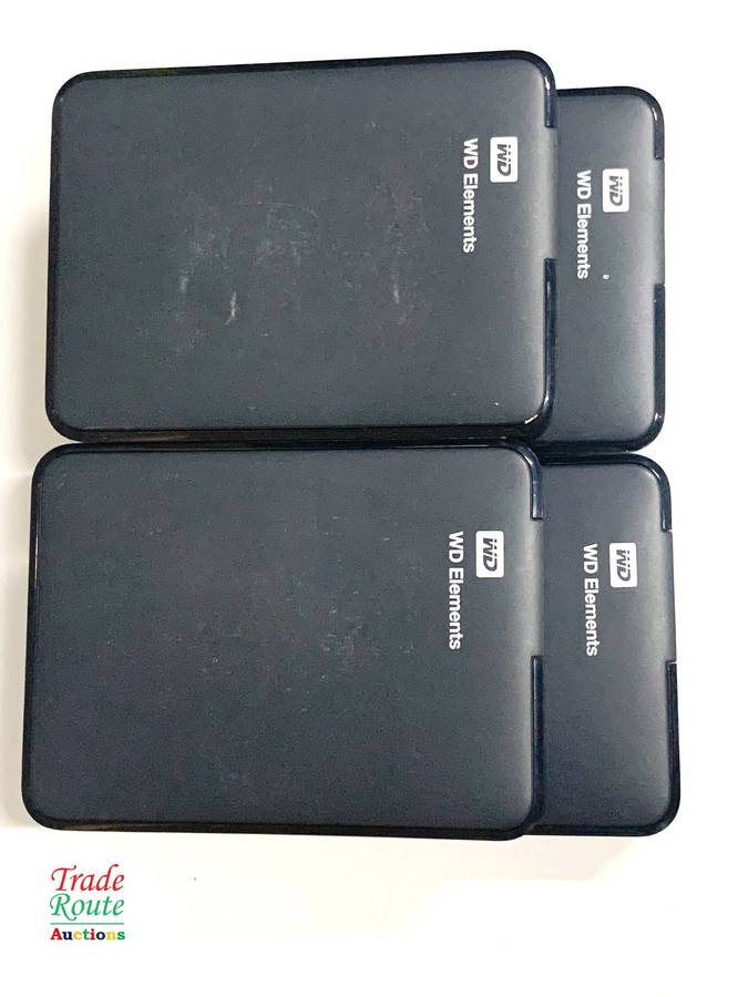 4 x WD Elements External Hard Drive - Faulty Salvage stock for Spares 1 bid wins all 4
