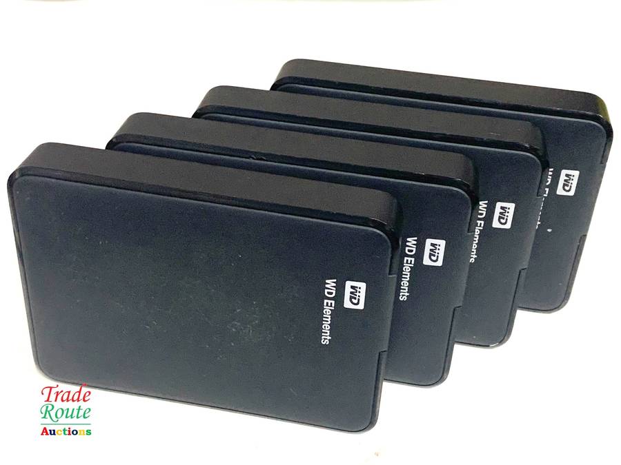 4 x WD Elements External Hard Drive - Faulty Salvage stock for Spares 1 bid wins all 4