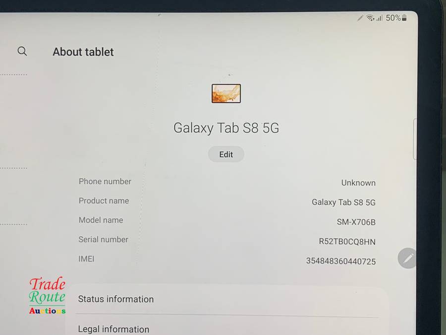 Galaxy Tab S8 SM-X706B 256GB 11-inch 5G Tablet - Cracks at bottom